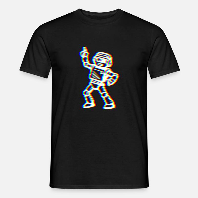 Glitch Bot – Dein Beat! - Männer T-Shirt - Schwarz