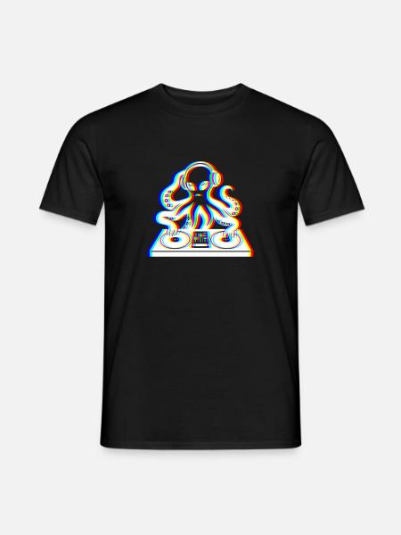 Glitch Kraken – Your Soundtrack! - Men's T-Shirt - black
