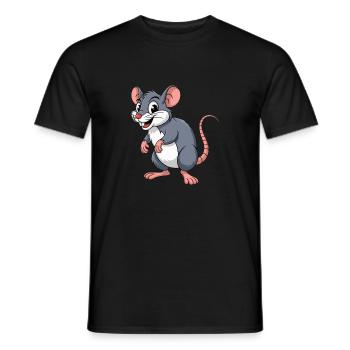Ratte - Männer T-Shirt - Schwarz - Vorne - AI Model Male 178 light (178cm)