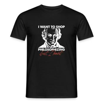 I Want To Stop Philosophizing But I Kant - Männer T-Shirt - Schwarz - Vorne - AI Model Male 178 light (178cm)