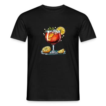 DRINK MIX RED - Men's T-Shirt - black - Front - AI Model Male 178 light (178cm)