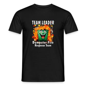 team leader dumpster fire response team - Männer T-Shirt - Schwarz - Vorne - AI Model Male 178 light (178cm)