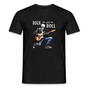 MUSICIAN GUITAR ROCK AND ROLL - Men's T-Shirt - black - Front - AI Model Male 178 light (178cm)