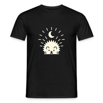 Moonlight hedgehog - Men's T-Shirt - black - Front - AI Model Male 178 light (178cm)