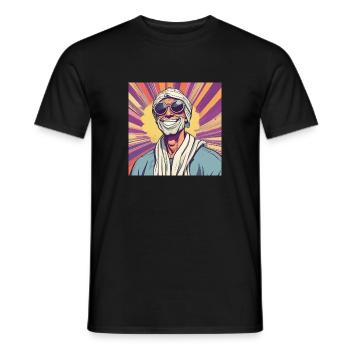 Laughing comedian - Men's T-Shirt - black - Front - AI Model Male 178 light (178cm)