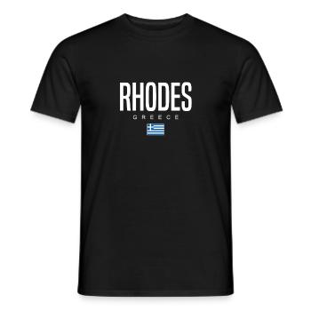 Rhodes, Greece - Men's T-Shirt - black - Front - AI Model Male 178 light (178cm)