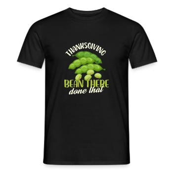Thanksgiving Bean There Done That Design - Men's T-Shirt - black - Front - AI Model Male 178 light (178cm)