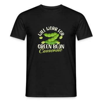 Fonctionnera pour la conception de casserole de haricots verts - T-shirt homme - noir - Devant - AI Model Male 178 light (178cm)
