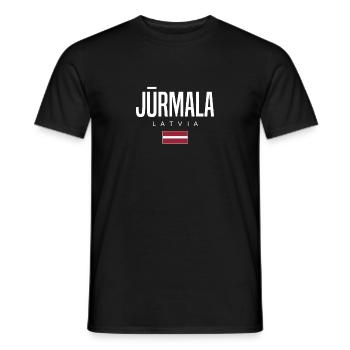 Jurmala, Latvia - Men's T-Shirt - black - Front - AI Model Male 178 light (178cm)