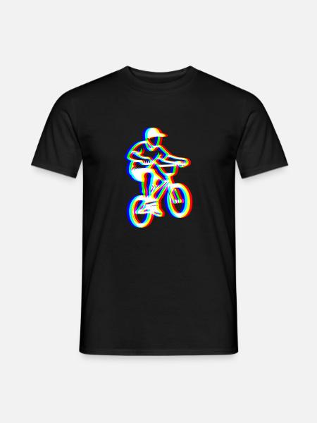 Glitch BMX – Extreme Fahrt - Männer T-Shirt - Schwarz
