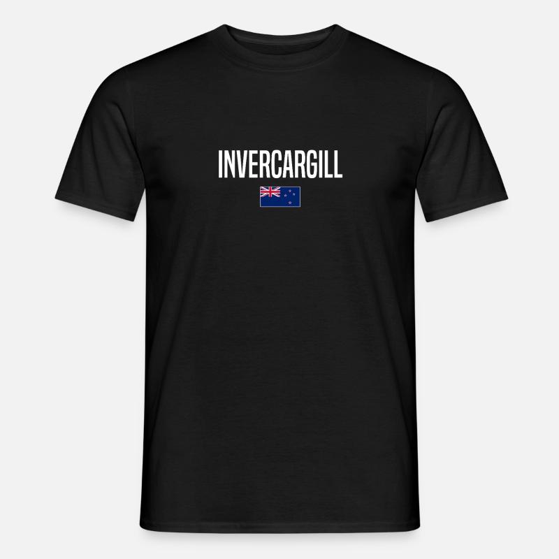 Invercargill, Nuova Zelanda - T-shirt uomo - nero