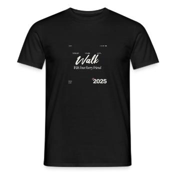 Partez à l’aventure avec votre ami à quatre pattes - T-shirt homme - noir - Devant - AI Model Male 178 light (178cm)