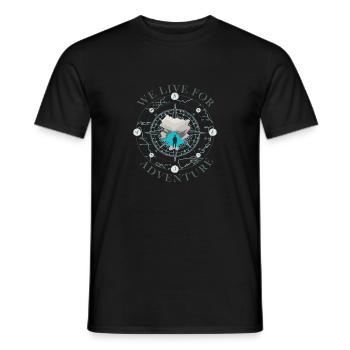 Compass Adventure Silhouette Design Compass - Men's T-Shirt - black - Front - AI Model Male 178 light (178cm)