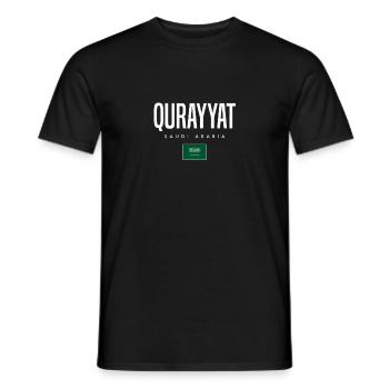 Qurayyat Saudi-Arabien - Männer T-Shirt - Schwarz - Vorne - AI Model Male 178 light (178cm)