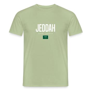 Jeddah, Saudi Arabia - Men's T-Shirt - sage - Front - AI Model Male 178 light (178cm)