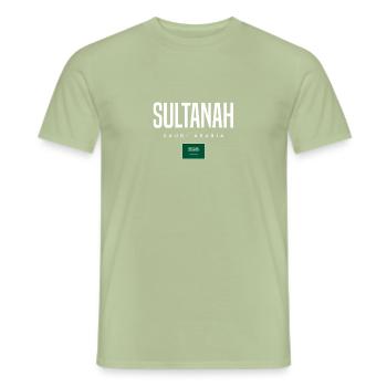 Sultanah, Saudi Arabia - Men's T-Shirt - sage - Front - AI Model Male 178 light (178cm)