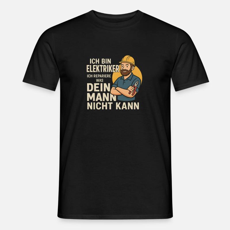 ICH BIN ELEKTRIKER - Männer T-Shirt - Schwarz