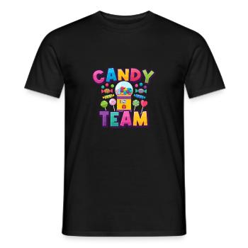 Candy Team Bonbons - T-shirt homme - noir - Devant - AI Model Male 178 light (178cm)
