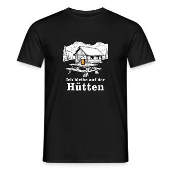 Je loge à la cabane du randonneur - T-shirt homme - noir - Devant - AI Model Male 178 light (178cm)