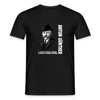 Anton Guenther Erzgebirge Gottesgab - Männer T-Shirt - Schwarz - Vorne - AI Model Male 178 light (178cm)