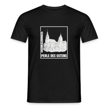 Schwarzenberg Perle - Männer T-Shirt - Schwarz - Vorne - AI Model Male 178 light (178cm)