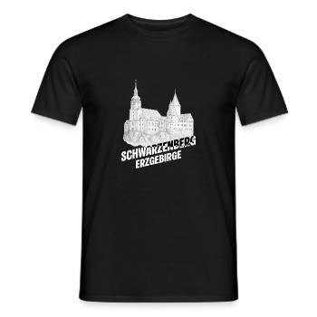 Schwarzenberg im Erzgebirge - Männer T-Shirt - Schwarz - Vorne - AI Model Male 178 light (178cm)