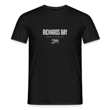 Richards Bay, Afrique du Sud - T-shirt homme - noir - Devant - AI Model Male 178 light (178cm)