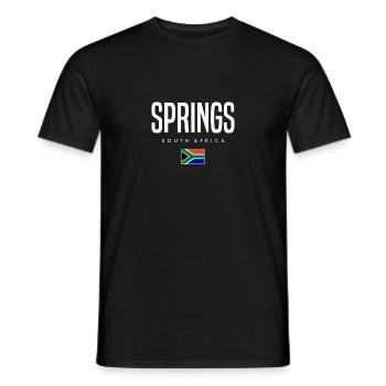 Springs Südafrika - Männer T-Shirt - Schwarz - Vorne - AI Model Male 178 light (178cm)