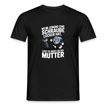 If someone has a screw loose nut saying - Men's T-Shirt - black - Front - AI Model Male 178 light (178cm)