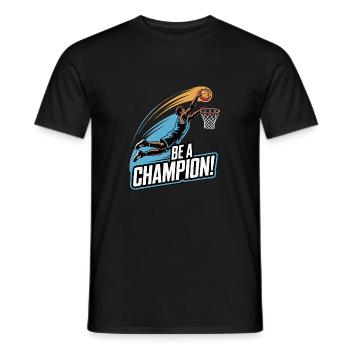 PLAYING BE A CHAMPION - Men's T-Shirt - black - Front - AI Model Male 178 light (178cm)