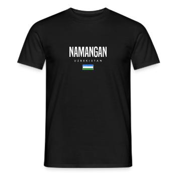 Namangan, Ouzbékistan - T-shirt homme - noir - Devant - AI Model Male 178 light (178cm)