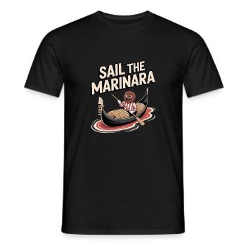 Naviguez le Marinara Fun Design - T-shirt homme - noir - Devant - AI Model Male 178 light (178cm)