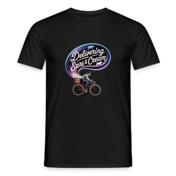Delivering Stars & Cream Design - Men's T-Shirt - black - Front - AI Model Male 178 light (178cm)