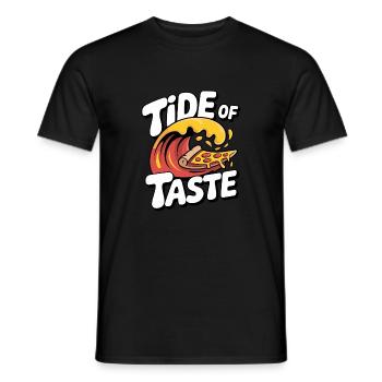 Marée du goût Pizza Wave Design - T-shirt homme - noir - Devant - AI Model Male 178 light (178cm)