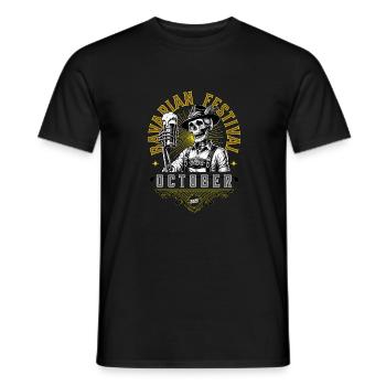 October Bavaria Festival Beer - Men's T-Shirt - black - Front - AI Model Male 178 light (178cm)