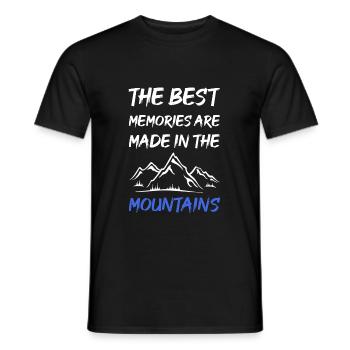 made in the the best memories are made in the moun - Men's T-Shirt - black - Front - AI Model Male 178 light (178cm)