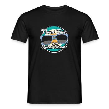 Fier papa d’un adolescent officiel - T-shirt homme - noir - Devant - AI Model Male 178 light (178cm)