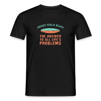 Crissy Field Beach Answer To All Life's Problems - Men's T-Shirt - black - Front - AI Model Male 178 light (178cm)