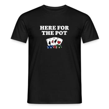 Ici pour le Pot Casino Poker Gambling Poker - T-shirt homme - noir - Devant - AI Model Male 178 light (178cm)