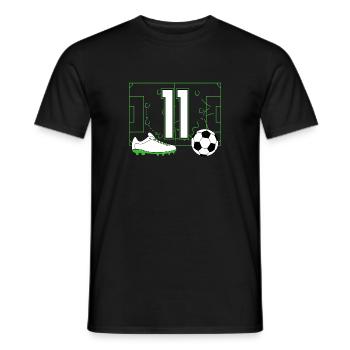 Fußballverein Amateurfußball 11 Geburtstag Fußball - Männer T-Shirt - Schwarz - Vorne - AI Model Male 178 light (178cm)