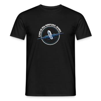 Vacation Trip This Is My Airport Shirt Traveler - Men's T-Shirt - black - Front - AI Model Male 178 light (178cm)