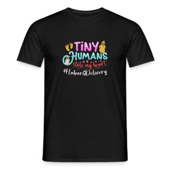 Infirmière Bébé Maternité Infirmière - T-shirt homme - noir - Devant - AI Model Male 178 light (178cm)