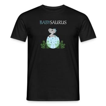 Babysaurus Bub T-Rex éclos Œuf de dinosaure - T-shirt homme - noir - Devant - AI Model Male 178 light (178cm)