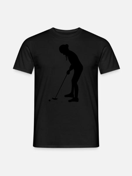 MINIGOLF MINIGOLFER MINIGOLFERIN - Männer T-Shirt - Schwarz