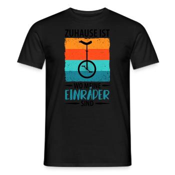 Einrad Einradfahrer Einradfahrerin - Männer T-Shirt - Schwarz - Vorne - AI Model Male 178 light (178cm)