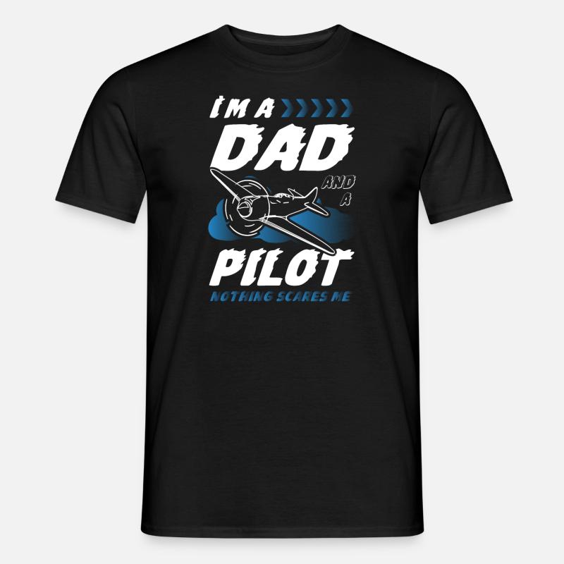 Pilot Dad - Männer T-Shirt - Schwarz