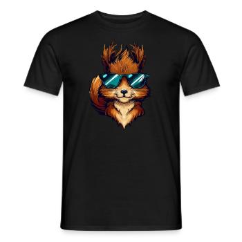 Cool Squirrel - Squirrel with sunglasses - Men's T-Shirt - black - Front - AI Model Male 178 light (178cm)