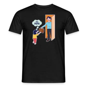 Vatertag Hey Papa Design - Männer T-Shirt - Schwarz - Vorne - AI Model Male 178 light (178cm)
