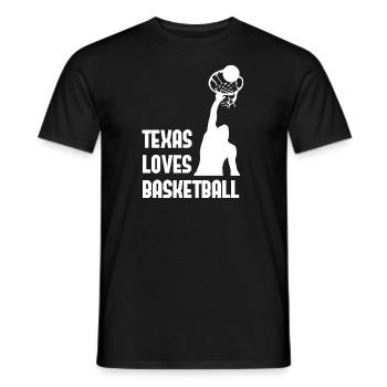Texas basketball design for proud Texas fans - Men's T-Shirt - black - Front - AI Model Male 178 light (178cm)