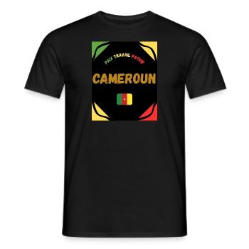 CAMEROUN - T-shirt homme - noir - Devant - AI Model Male 178 light (178cm)